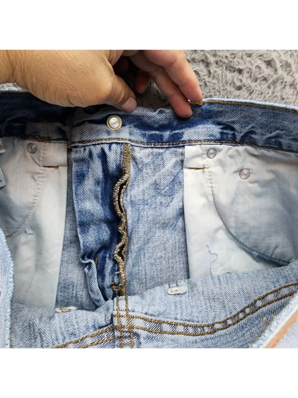 Pistola Shorts Womens 27 Blue Cotton Denim Cutoff Jorts *Read*
